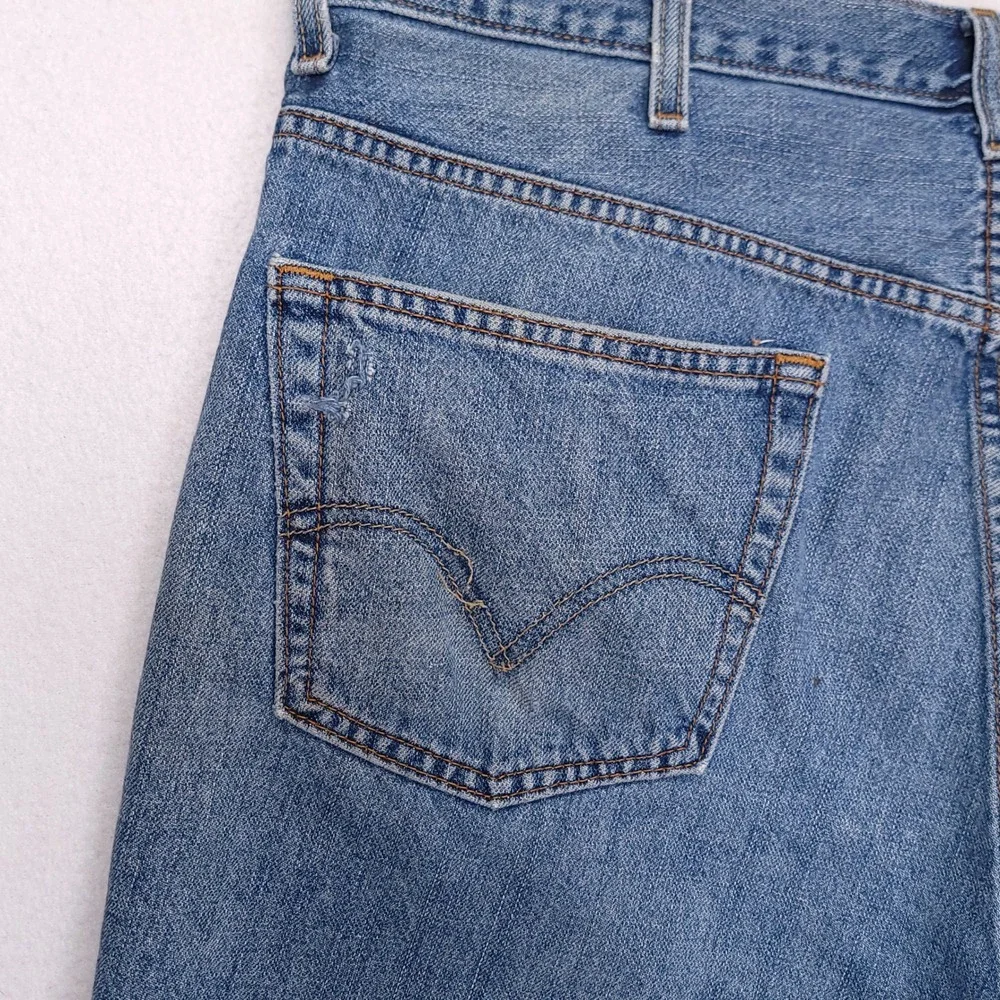 Levis 505 Regular Fit Denim Shorts Mens 40 Blue Medium Wash Cotton 345052111